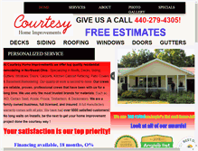 Tablet Screenshot of courtesyhomeimprovements.com